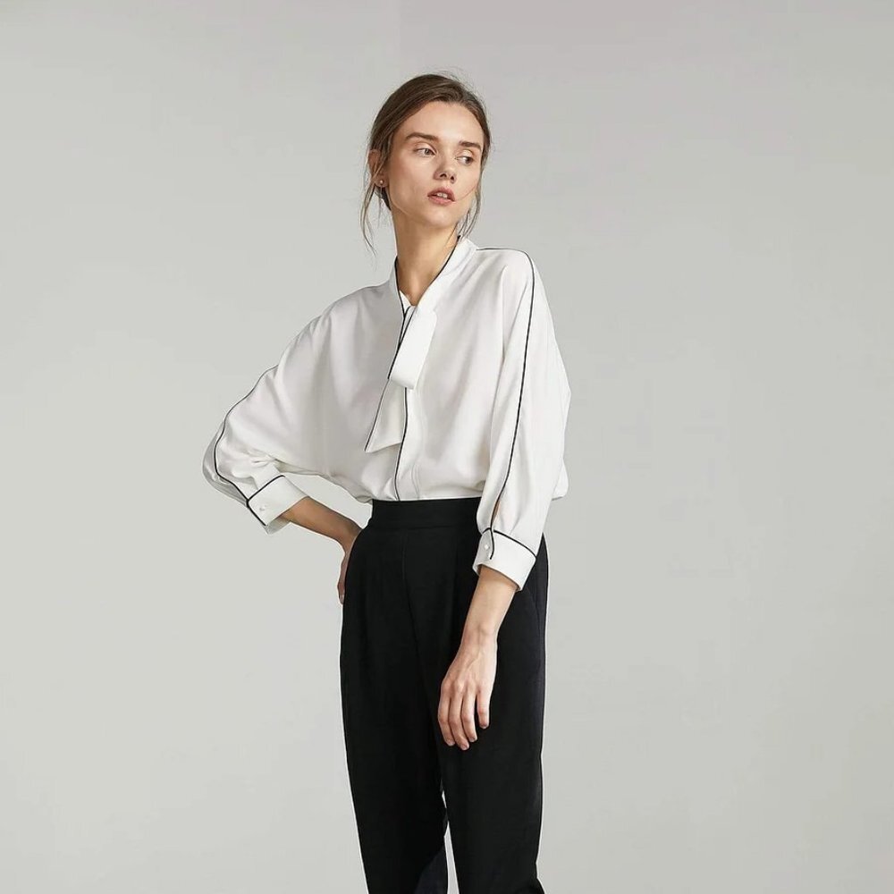 J.ING Bolt White Contrast Top - Picture 5 of 9